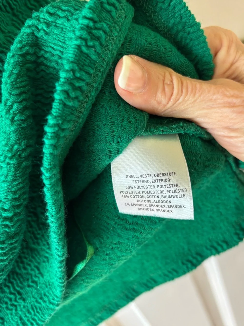 Anthropologie Emerald Green Ruffle Textured One-Shoulder Camisole - Picture 7 of 8